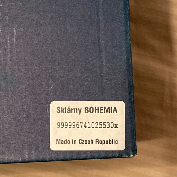 Bohemia crystal three (3) piece Czech Republic crystal cream sugar platter set - Picture 12 of 12